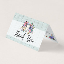 Russo Vaca Floral Crânio Aquarela Boho Obrigado