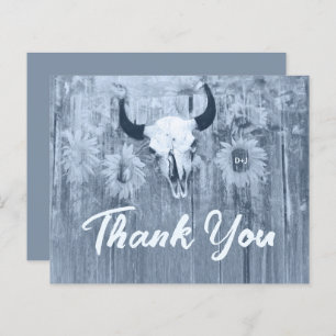 Russty Blue Sunflower Bull Orçamento do crânio