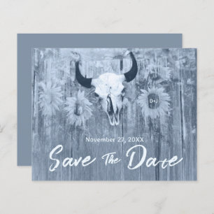 Russty Blue Sunflower Bull Orçamento do crânio