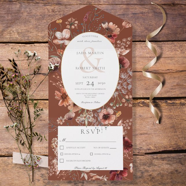 Rust & Blush Janto de Frame Floral de Flor de Flor (Criador carregado)