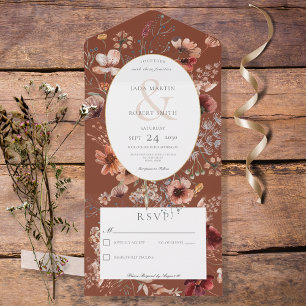 Rust & Blush Wildflower Frame Sem Janto