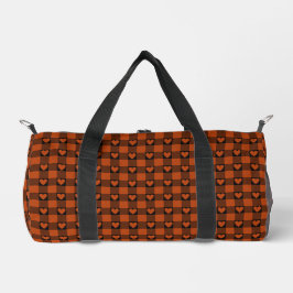 Rust Red Black Buffalo Heart Plaid