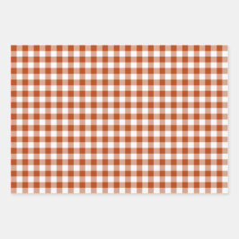Rust Red Plaid Gingham
