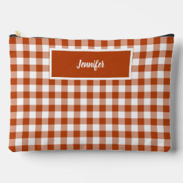 Rust Red Plaid Gingham Personalized