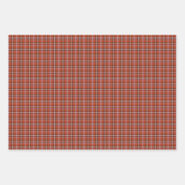 Rust Red Plaid Retro Color