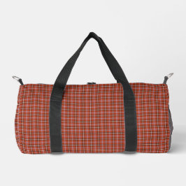 Rust Red Plaid Retro Color