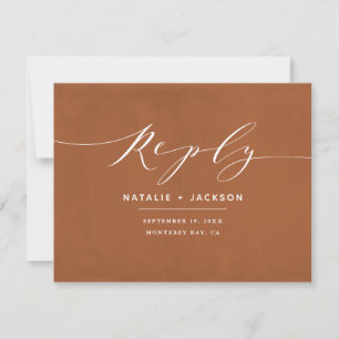 Rust + resposta de casamento elegante branco