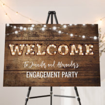 Rusti Retro Welcome Engagement Party