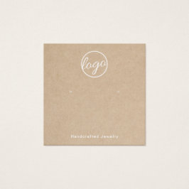 Rustic Add Your Logo Custom Earration Card (Adição