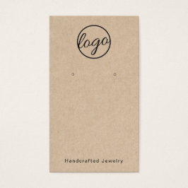 Rustic Add Your Logo Custom Earration Card (Adição
