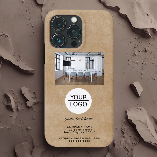 Rustic Add your Logo Custom Text Company Photo (Criador carregado)