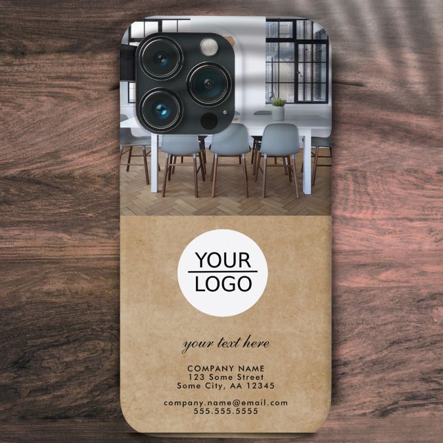 Rustic Add your Logo Custom Text Company Photo (Criador carregado)
