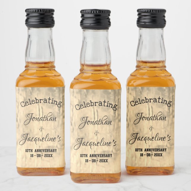 Rustic Any Casamento Anniversário Personalizado Mi (Garrafas)