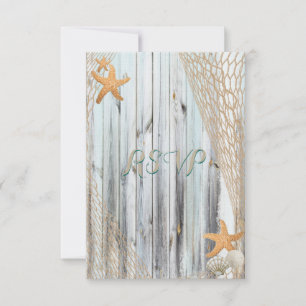 Rustic Beach Starfish Weding RSVP