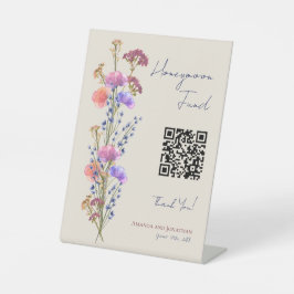 Rustic Beige Acrylic Floral Wedding Honeymoon