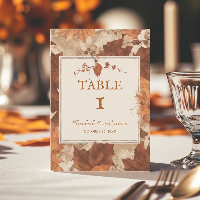 Rustic Beige Brown Maple Sai do outono (Criador carregado)