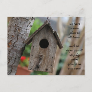 Rustic Birdhouse, troca de cartões de endereço