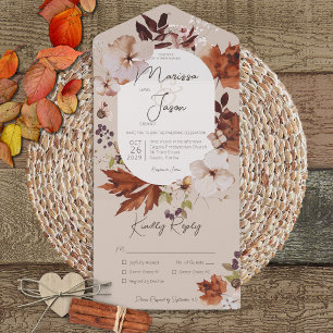 Rustic Boho Autumn Wreath All em Um Convite