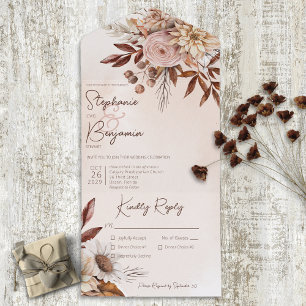 Rustic Boho Blush Neutrals Floral Tan Janto