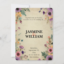 🎨 Rustic Boho Floral Convite 💌 🌿