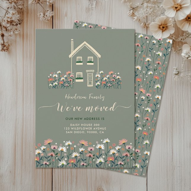 Rustic Boho Floral Nós Mudamos O Anúncio (Criador carregado)