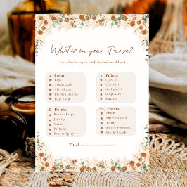 Rustic Boho Floral O que há no seu jogo de bolsa