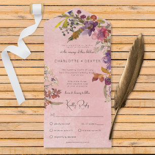Rustic Boho Jewel Tone Florals Pink Janto