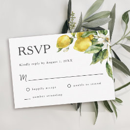 Rustic Boho Lemon Citrus Weding RSVP