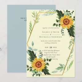 Rustic BOHO Sunflower Casamento Verde