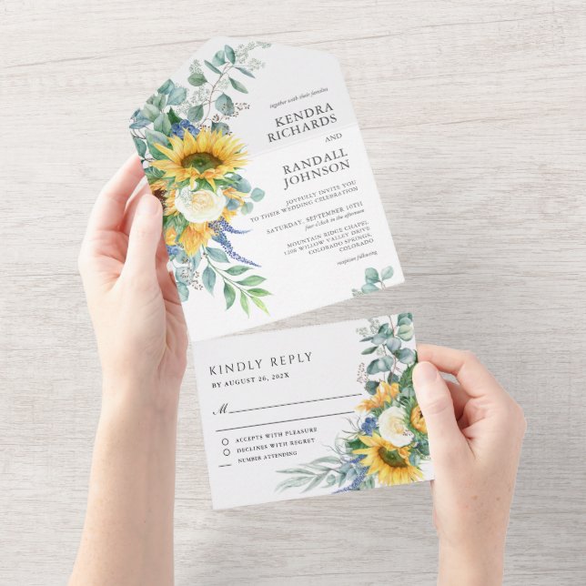 Rustic Boho Sunflower e Rosas Casamento (Tearaway)