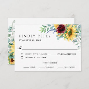 Rustic Boho Sunflower RSVP