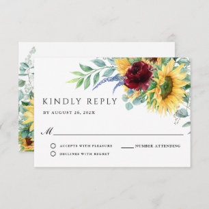 Rustic Boho Sunflower RSVP