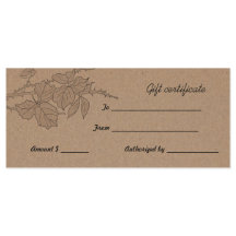 Rustic Brown Kraft Papel Deixa Certificado de Pres