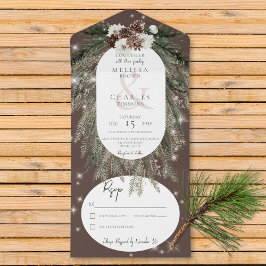 Rustic Brown Pine Winter Sparkle No Janto