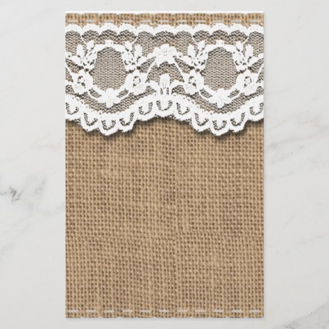 Rustic Burlap and Lace (Frente)