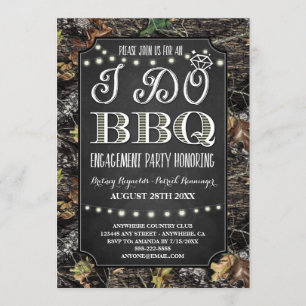 Rustic Camo I Faz Convites De Festa de noivado De 