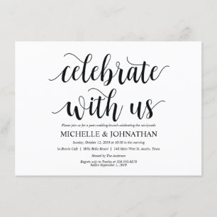 Rustic Celebre conosco Brunch Convite Card