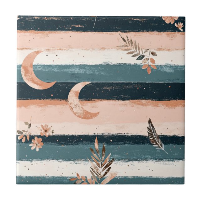 Rustic Celestial Stripe Moon Sun Earthy (2) (Frente)
