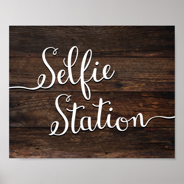 Rustic Chic SELFIE Sinal Impressão (Frente)
