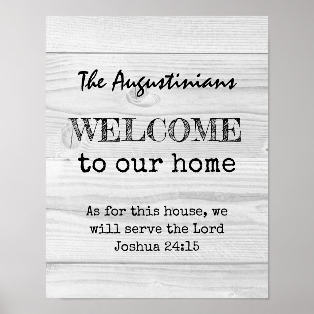 Rustic Christian WELCOME Poster (Frente)