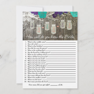 Rustic Como você conhece bem o jogo da noiva?