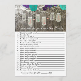 Rustic Como você conhece bem o jogo da noiva?