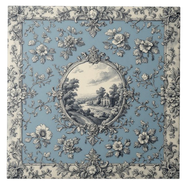 Rustic Country Floral Motifs Mute Tones Distressed (Frente)