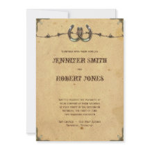 Rustic Country Horsferes Convite Para Casamento