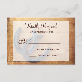 Rustic Country Horsways Casando Cartões RSVP De Ca