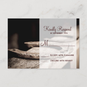 Rustic Country Horsways Cowboy Casamento RSVP Card