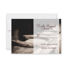 Rustic Country Horsways Cowboy Casamento RSVP Card