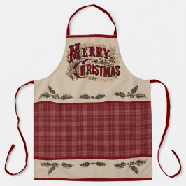 Rustic Country "Merry Christmas" Apron
