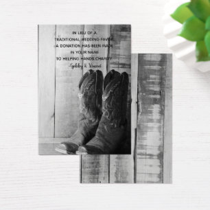 Rustic Cowboy Boots Western Wedity Charity Favor