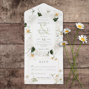 Rustic Daisies & White Flowers Sem Janto